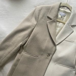 Something Navy Two-Tone Cream Blazer Size Large